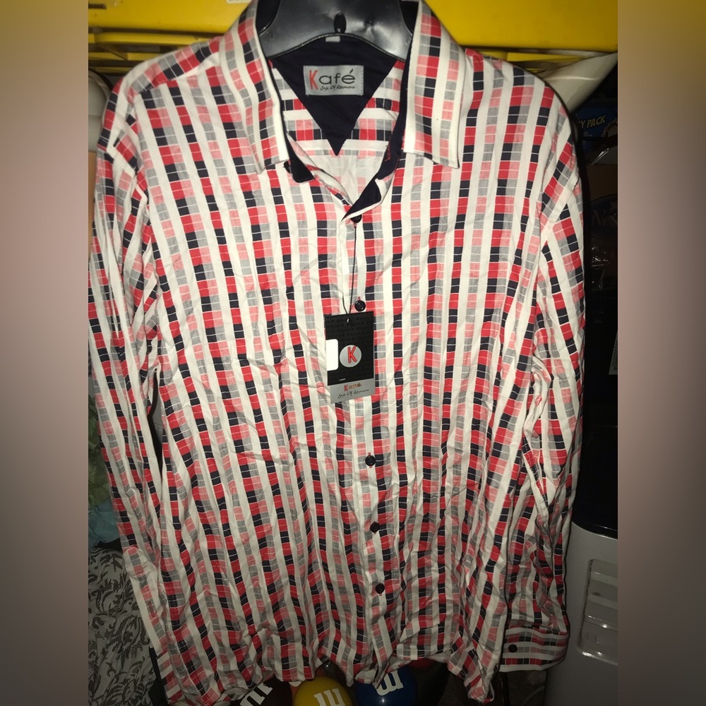 Mens Kafè Slim Fit Dress Shirt Brand New With Tag Size L
